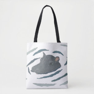Bolso De Tela Hipopótamo, Hippopotamus, fauna, animales