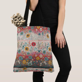 Bolso De Tela Hippie retro: Tote de los jardines de mosaicos