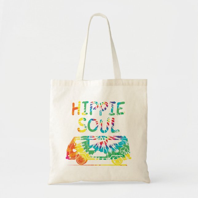 Bolso De Tela Hippie Soul Watercolor Hippie Camper Gift (Frente)