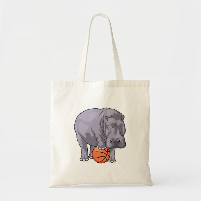 Bolso De Tela Hippo Baloncesto Baloncesto (Frente)
