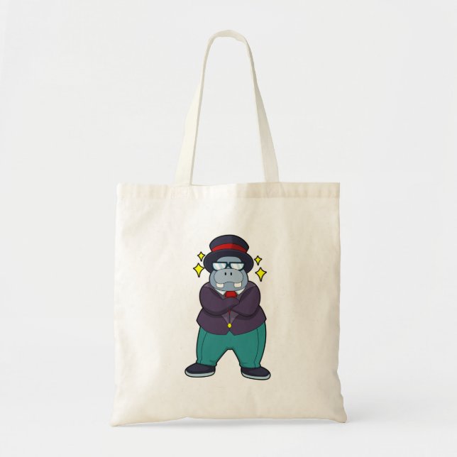 Bolso De Tela Hippo como Groom con Suit.PNG (Frente)