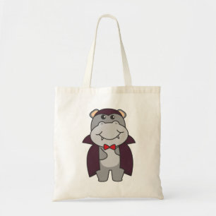 Bolso De Tela Hippo Halloween Cute Diablo Vampiro disfraz Tote B