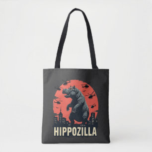 Bolso De Tela Hippozilla Spooky Moo Deng Hippo Halloween