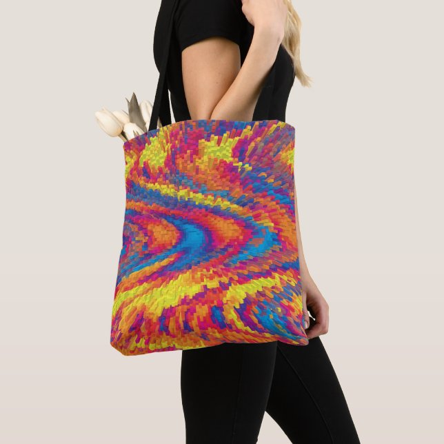 Bolso De Tela Hippy Swirls... (Detalle)