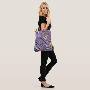 Bolso De Tela Hiridiscente futurista/holográfico abstracto