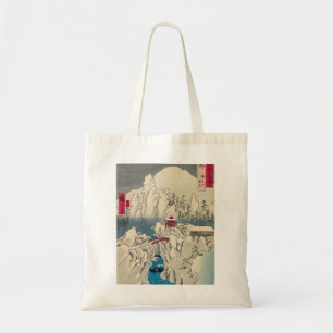 Bolso De Tela Hiroshige Utagawa - Nieve sobre el Monte Haruna