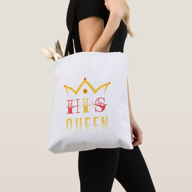 Bolso De Tela His Queen (Detalle)