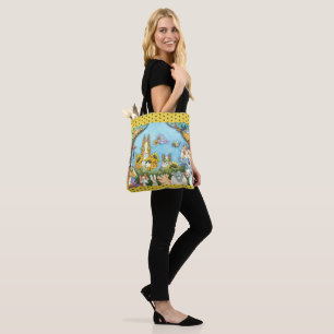 BOLSO DE TELA HISS N' FITZ GATOS Y MENAGERÍA DE AMIGOS, DIVERTID