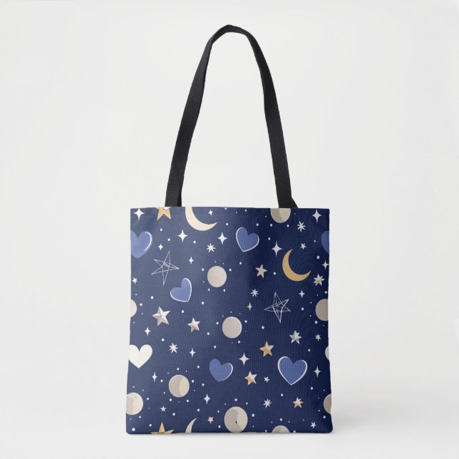 Bolso De Tela Historia de amor celeste (Anverso)