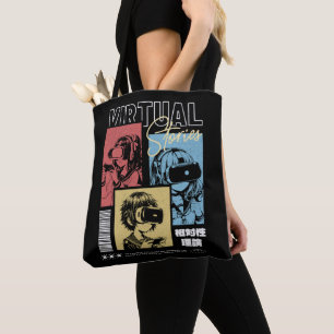 Bolso De Tela Historias Virtuales Retro Anime VR Gaming