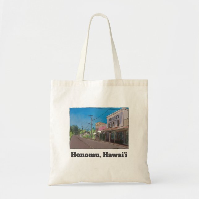 Bolso De Tela Historical Hawaii Plantation Town Honomu Nostalgic (Frente)
