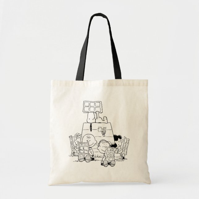 Bolso De Tela Historietas de lectura de juegos de maní (Frente)