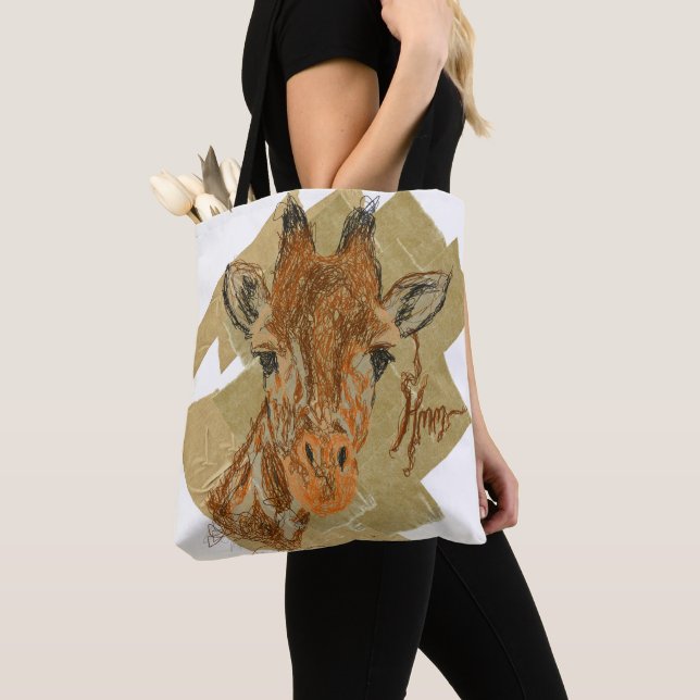 BOLSO DE TELA "HMM" GIRAFFE (Detalle)