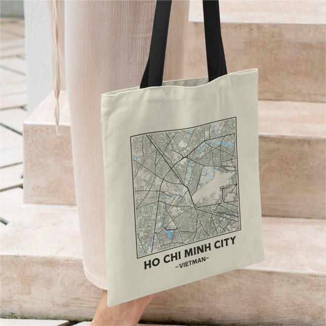 Bolso De Tela Ho Chi Minh City, Vietnam, City Map Tote Bag (Subido por el creador)