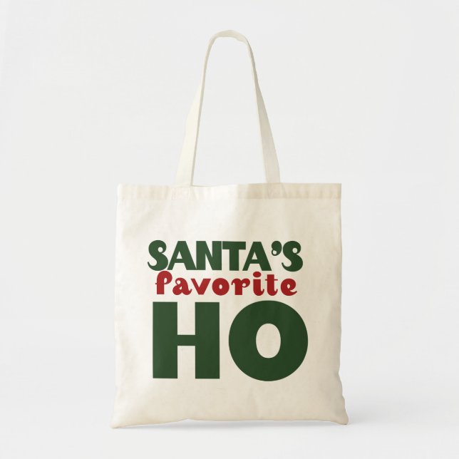Bolso De Tela HO favorito de Santas (Frente)