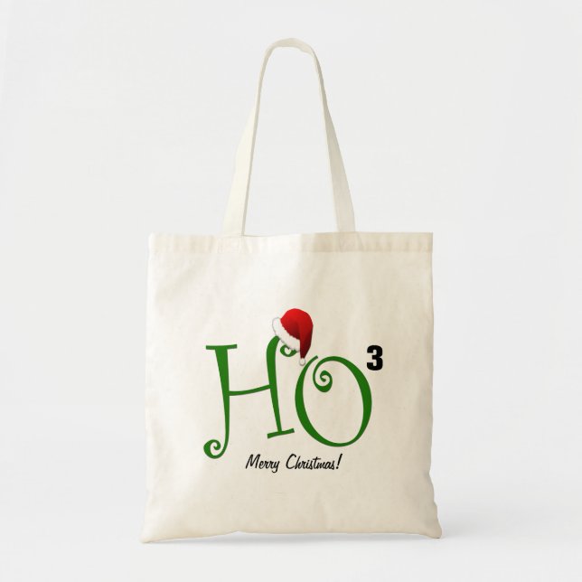 Bolso De Tela ¡Ho Ho Ho!  Felices Navidad (Frente)