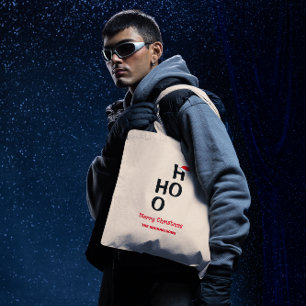 Bolso De Tela Ho Ho Ho Ho: Feliz Navidad