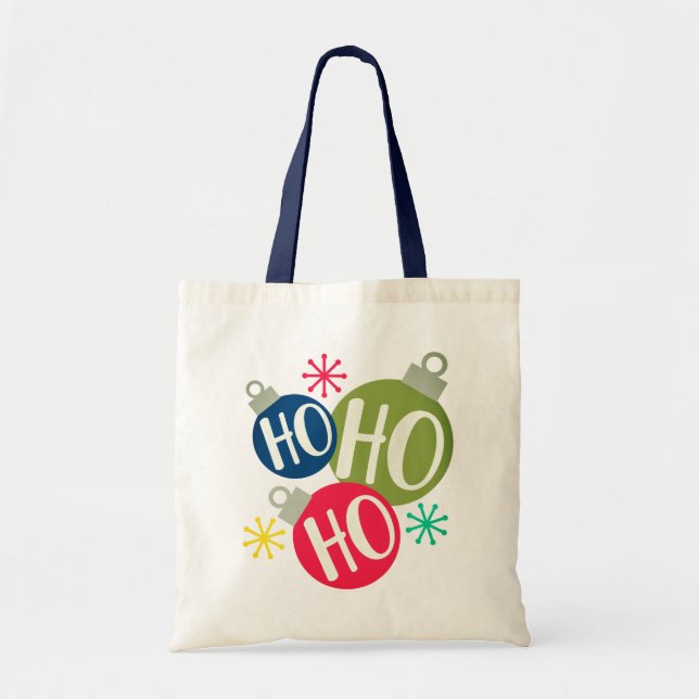 Bolso De Tela Ho Ho Ho Ho Festividades Navidades Navidad moderna (Frente)