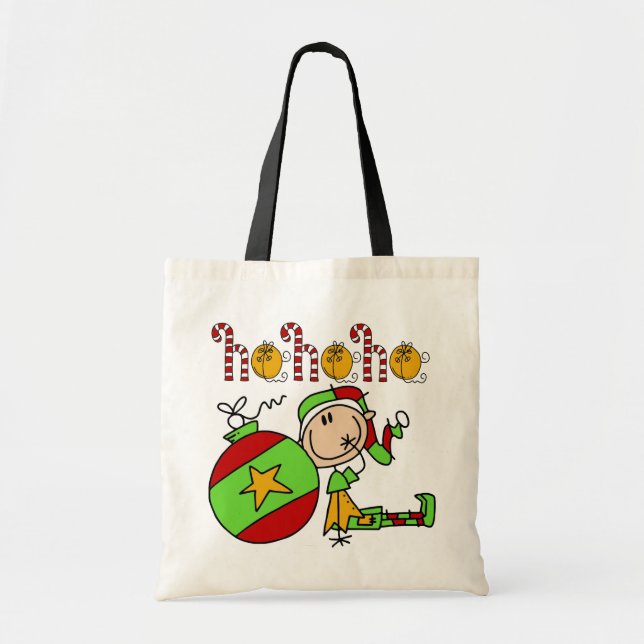 Bolso De Tela Ho Ho Ho Holiday Elf (Frente)