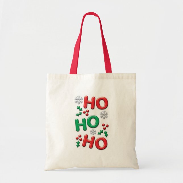 Bolso De Tela Ho - Ho - Ho Holiday Tote Bag (Frente)