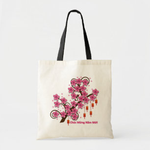 Bolso De Tela Hoa Dao Feliz Año Nuevo