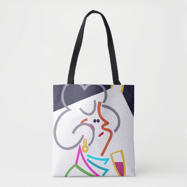 Bolso De Tela Hobnob Moderno Resumen Arte Tote Bag (Anverso)