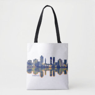 Bolso De Tela Hoboken Skyline