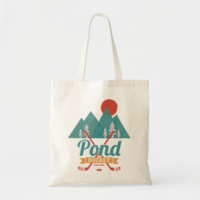 Bolso De Tela Hockey Retro Pond (Frente)