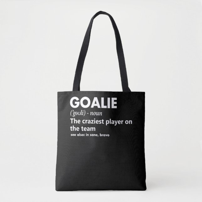 Bolso De Tela Hockey sobre baloncesto de Goalie Goalkeeper Defin (Anverso)