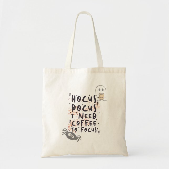 Bolso De Tela Hocus Pocus Café Focus Tote Bag (Frente)