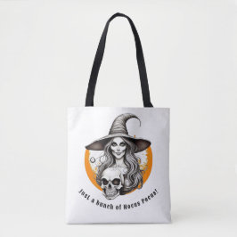 Bolso De Tela Hocus Pocus Skeleton Witch Halloween Arte realista