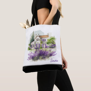 Bolso De Tela Hogar de país de acuarela
