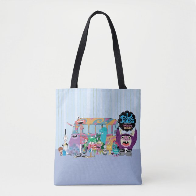 Bolso De Tela Hogar Foster para amigos imaginarios | Autobús esc (Anverso)