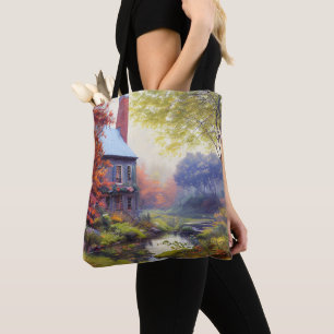 Bolso De Tela Hogares/arroyos/bosques/pintura