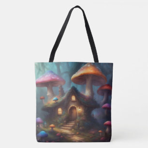 Bolso De Tela Hogares de Hongos Veraniegos Caprichosos