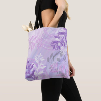 Bolso De Tela Hoja botánica floral abstracta moderna de moda