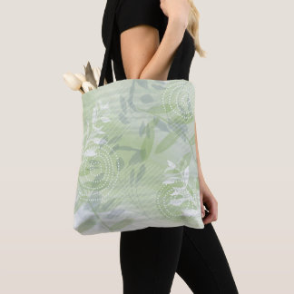 Bolso De Tela Hoja botánica floral abstracta moderna de moda