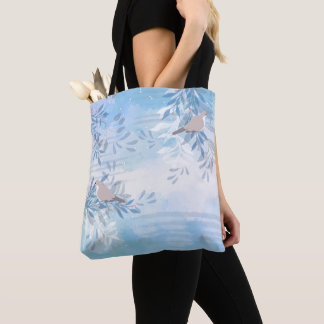 Bolso De Tela Hoja botánica floral abstracta moderna trendy