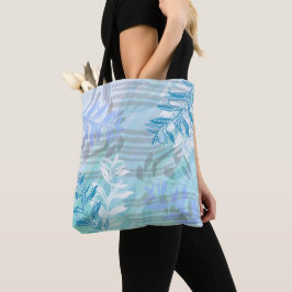 Bolso De Tela Hoja botánica floral abstracta moderna trendy