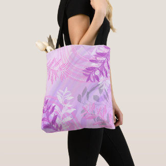 Bolso De Tela Hoja botánica floral abstracta moderna trendy