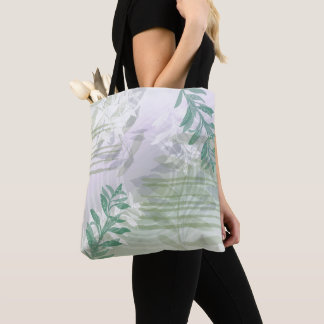 Bolso De Tela Hoja botánica floral abstracta moderna trendy