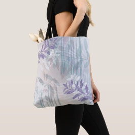 Bolso De Tela Hoja botánica floral abstracta moderna y trendy
