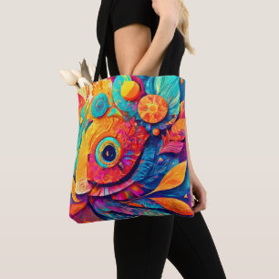 Bolso De Tela Hoja con forma de ojo en primer plano