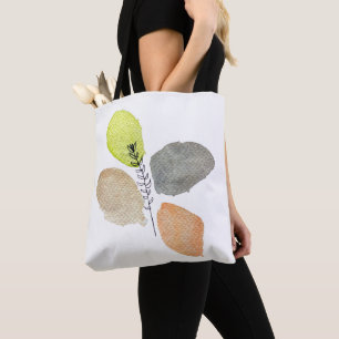 Bolso De Tela Hoja de acuarela estética moderna