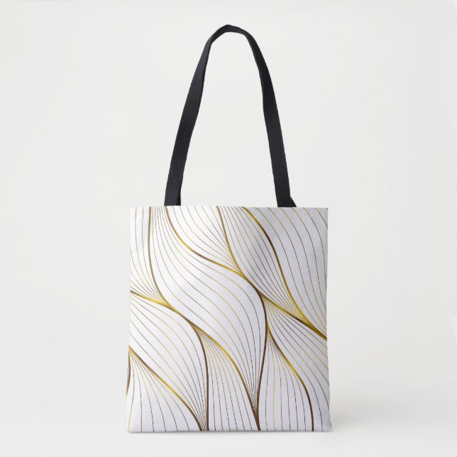 Bolso De Tela Hoja de adorno de oro (Anverso)