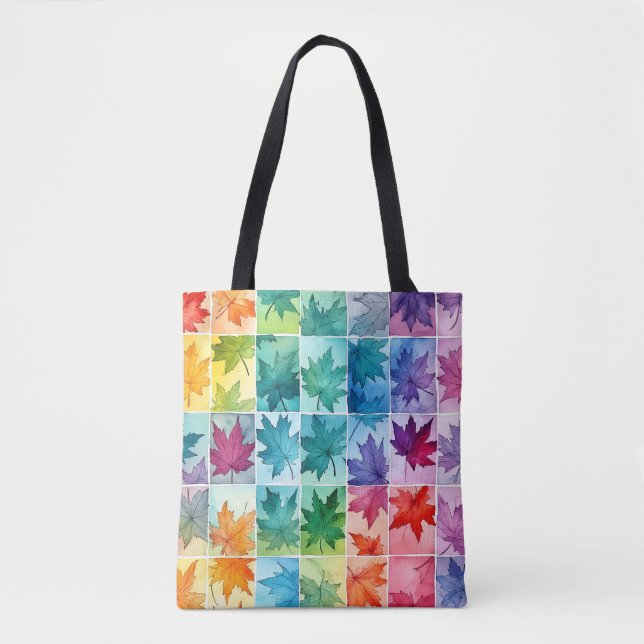 Bolso De Tela Hoja de arce artística Carryall (Anverso)