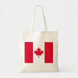 Bolso De Tela Hoja de arce canadiense Canadá blanco rojo de la