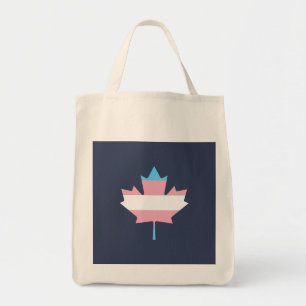 Bolso De Tela Hoja de arce de orgullo transgénero