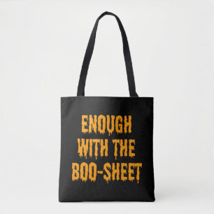 Bolso De Tela Hoja de boo simple Naranja, divertida Halloween