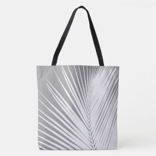 Bolso De Tela Hoja de palma - gris / gris y blanco